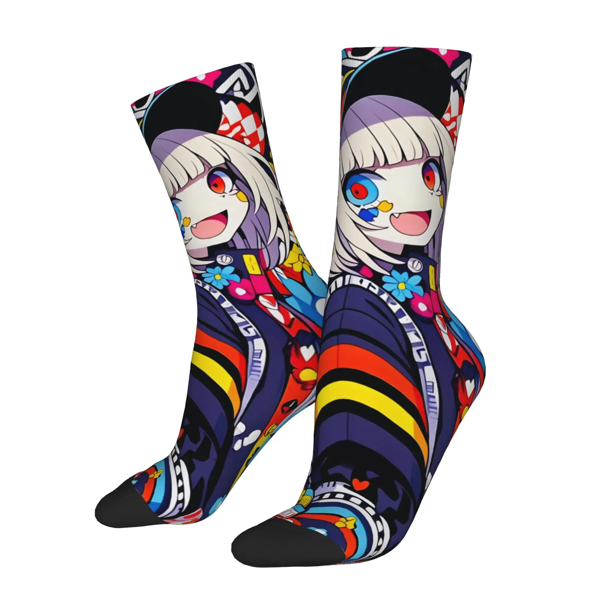 

Running Socks Retro Cool anime character Desgin Crazy Socks Unisex Harajuku Seamless Printed Funny Crew Sock