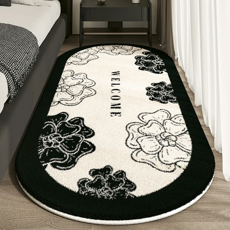 

VIKAMA French-Style Minimalist Luxury Imitation Cashmere Carpet for Girls' Room Bedside Area, Window Seat Cushion