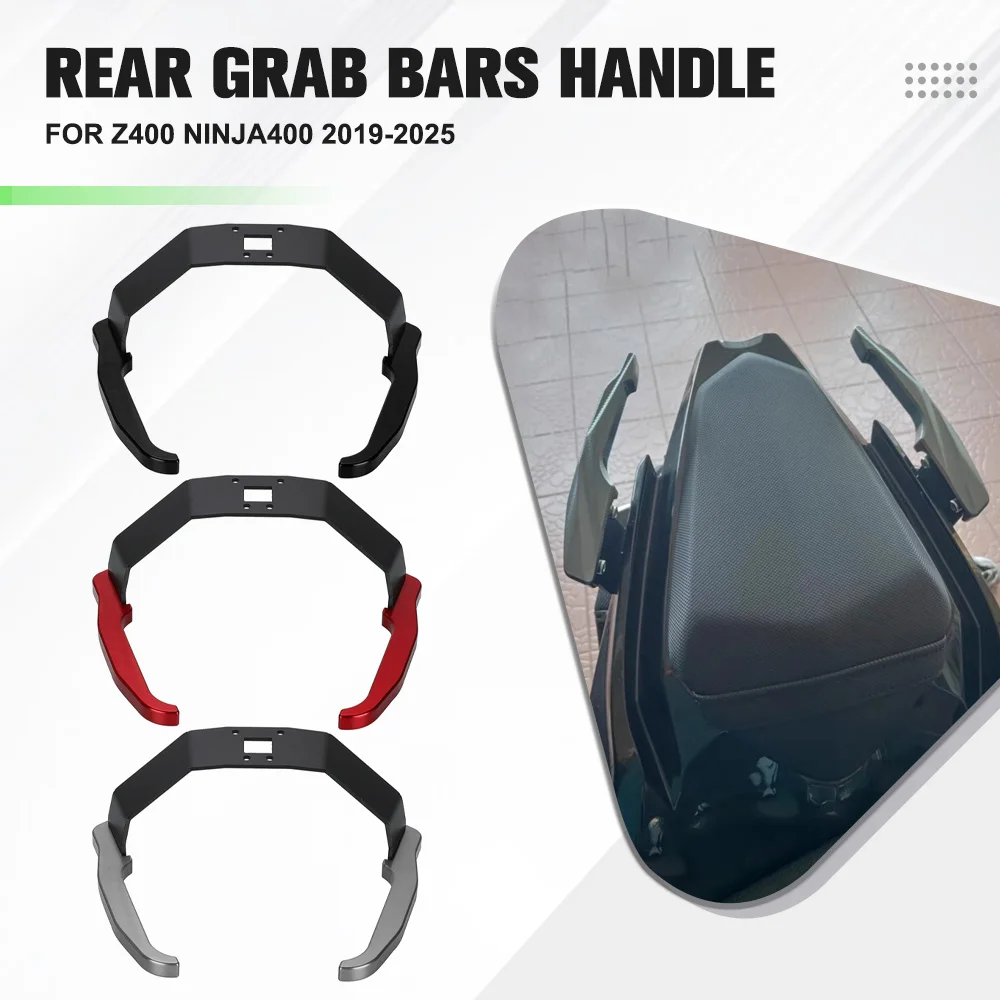 

For KAWASAKI Z400 Z500 NINJA400 2018-2025 Motorcycle Rear Passenger Handle Aluminum Tail Armrest Rear Rail Armrest Accessories