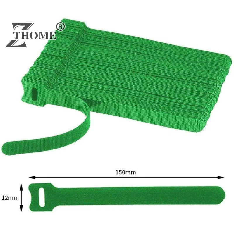 50/100Pcs Gardening Applications Reusable Adjustable Non-Slip Nylon Plant Ties With Hook And Loop Fasteners