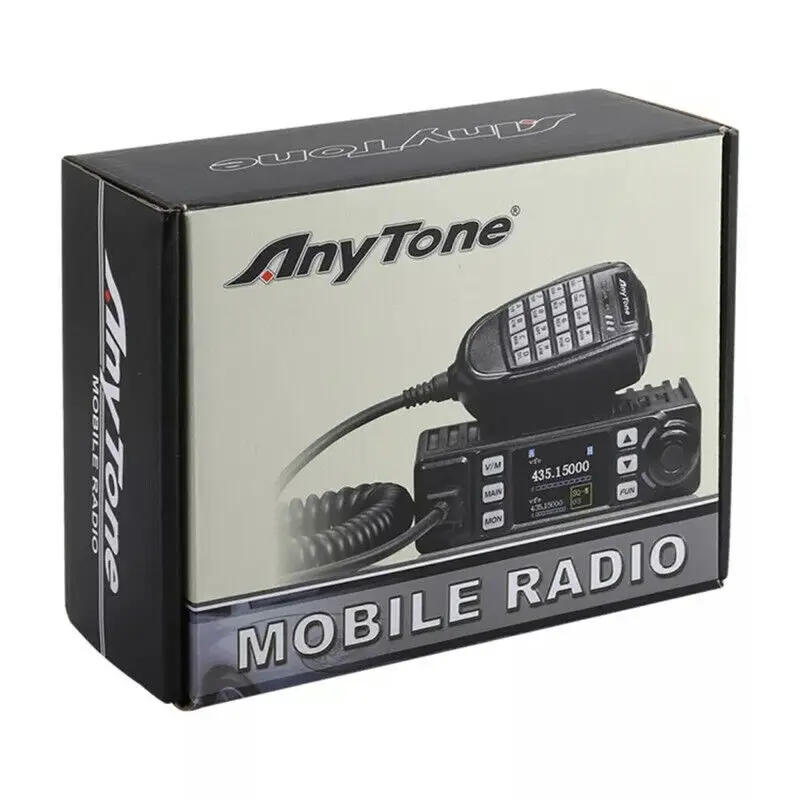 10pcs NEW Anytone AT-779UV Mini Ham Mobile Radio VHF/UHF Dual Band 199CH 25W FM Scrambler Mobile Car Radio