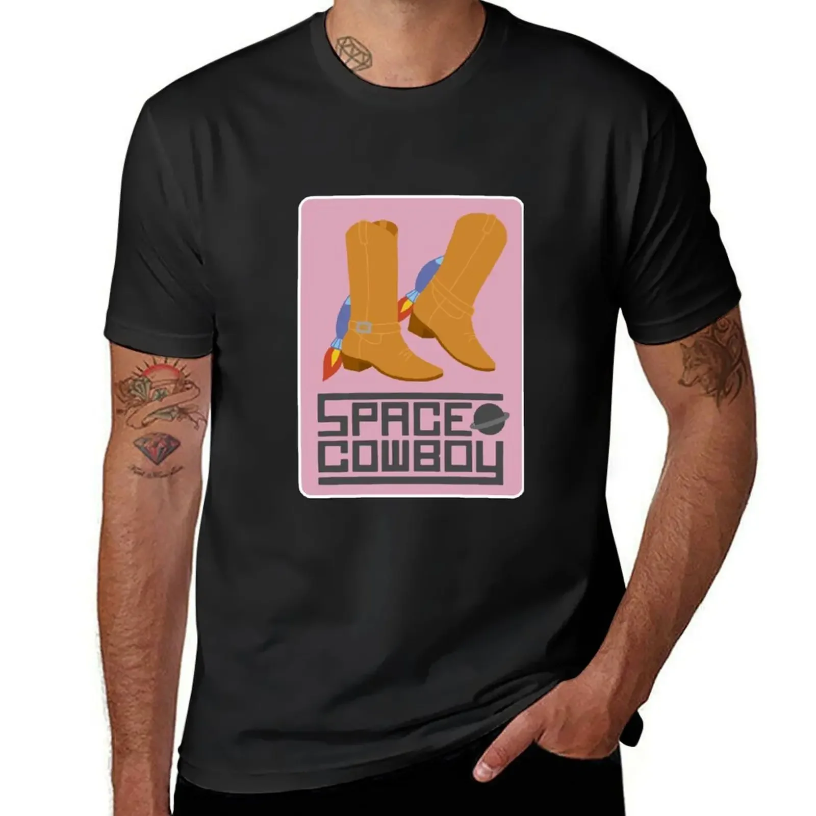 

Space Cowboy Rocket Boots T-Shirt custom shirt vintage t shirts new edition Men's clothing