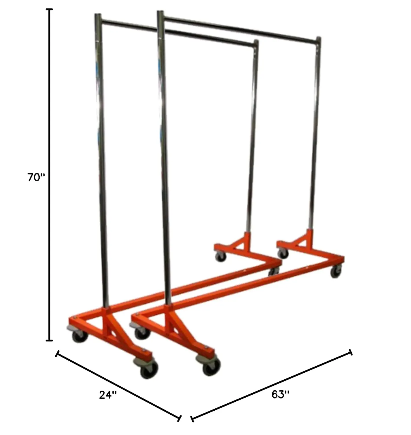 Heavy Duty Rolling Z Rack Garment Clothing Display Nesting Base, Customized