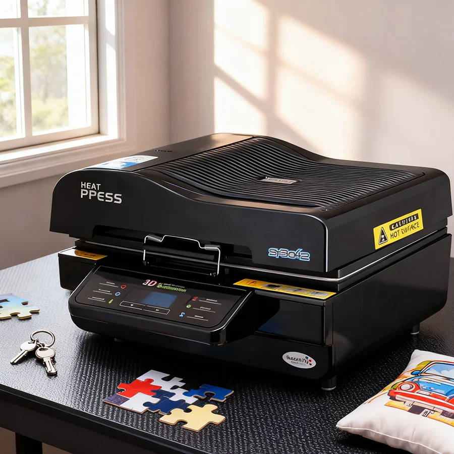 Topjlh 3D Vacuum Heat Press Machine Sublimation Blanks DIY Equipment Crafts Production Small Businesses DIY Projects Gifts