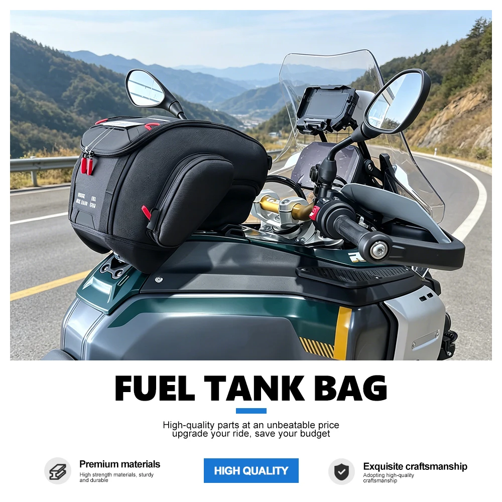 Motorbike Adventure Fuel Tank Bag Durable Nylon Storage Bag Fits for R1300GS Adventure 2024-2025 Max Load 5kg