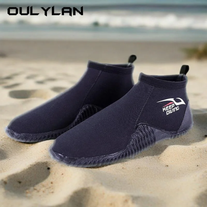 

Oulylan Comfort 4MM Neoprene Water Shoes Scratch-resistant Beach Quick Drying Diving Booties Low Top Non-Slip Surfing Swim Boots