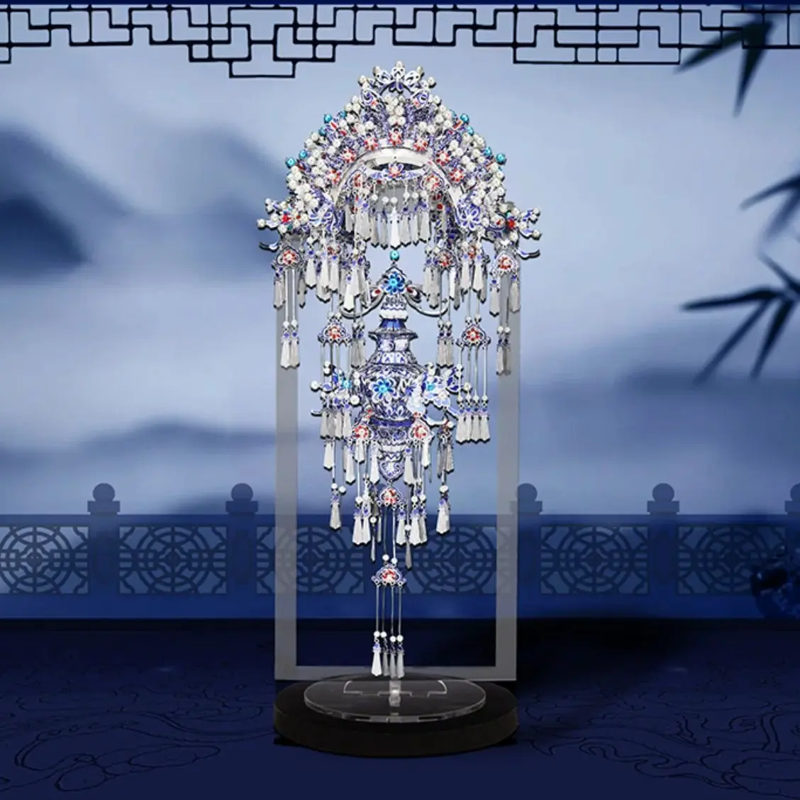 3D Metal Puzzle Opera Crown - Metallic Luster Boosts Texture, DIY Assembly Super Elegant, Precision Fit + Chinese Style, 3D Deco