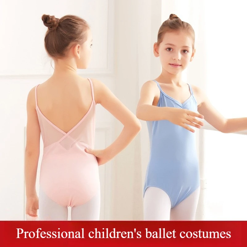 

UK Latin Dancewear Girls Chinese Dance Leotard Sleeveless Summer Figure Training Outfit for Kids Ballet costume