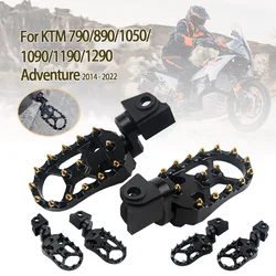 Motorcycle Front Footrest For 790 890 1050 1090 1190 1290 Adventure Adjustable Extend Lowering Foot Pegs Rotatable FootPegs Rest