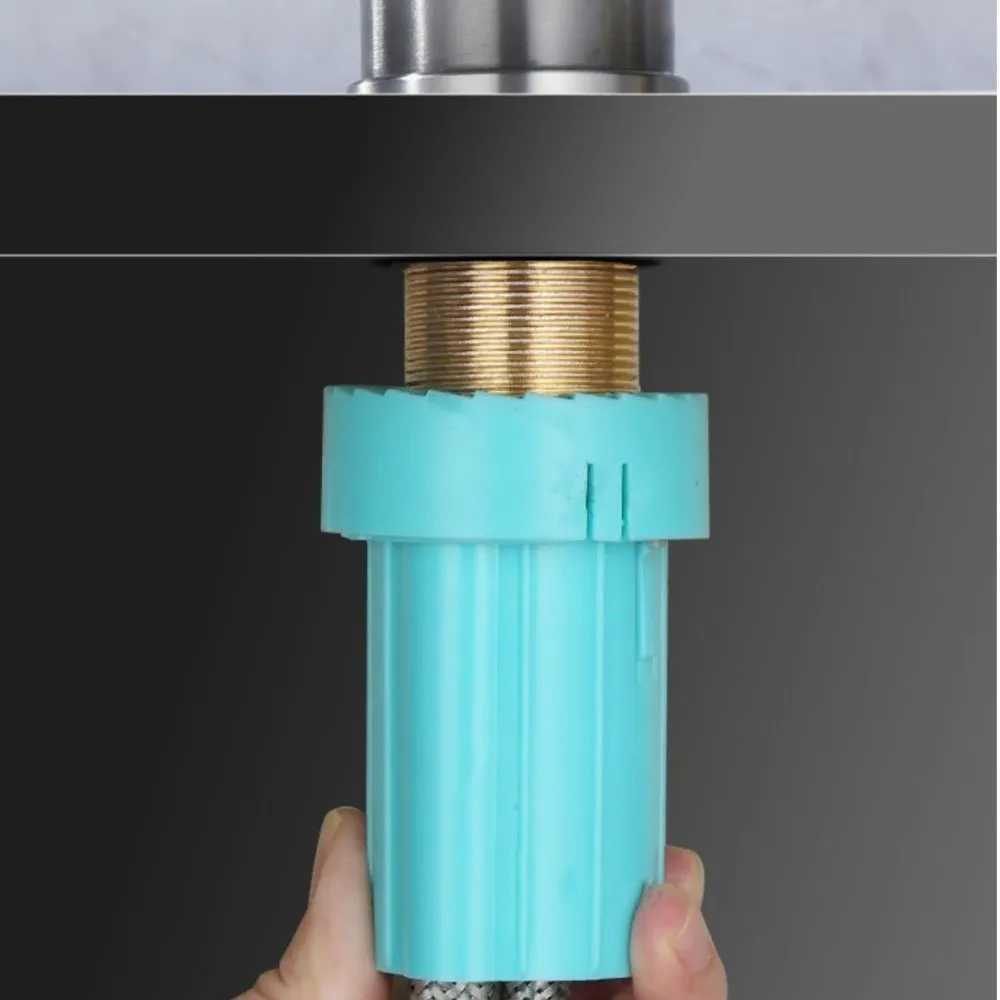 

Blue Faucet Base Fixed Nut Faucet Repair No Disassembly Quick-Release Fixed Seat Pipe Installation Anti-Loosening