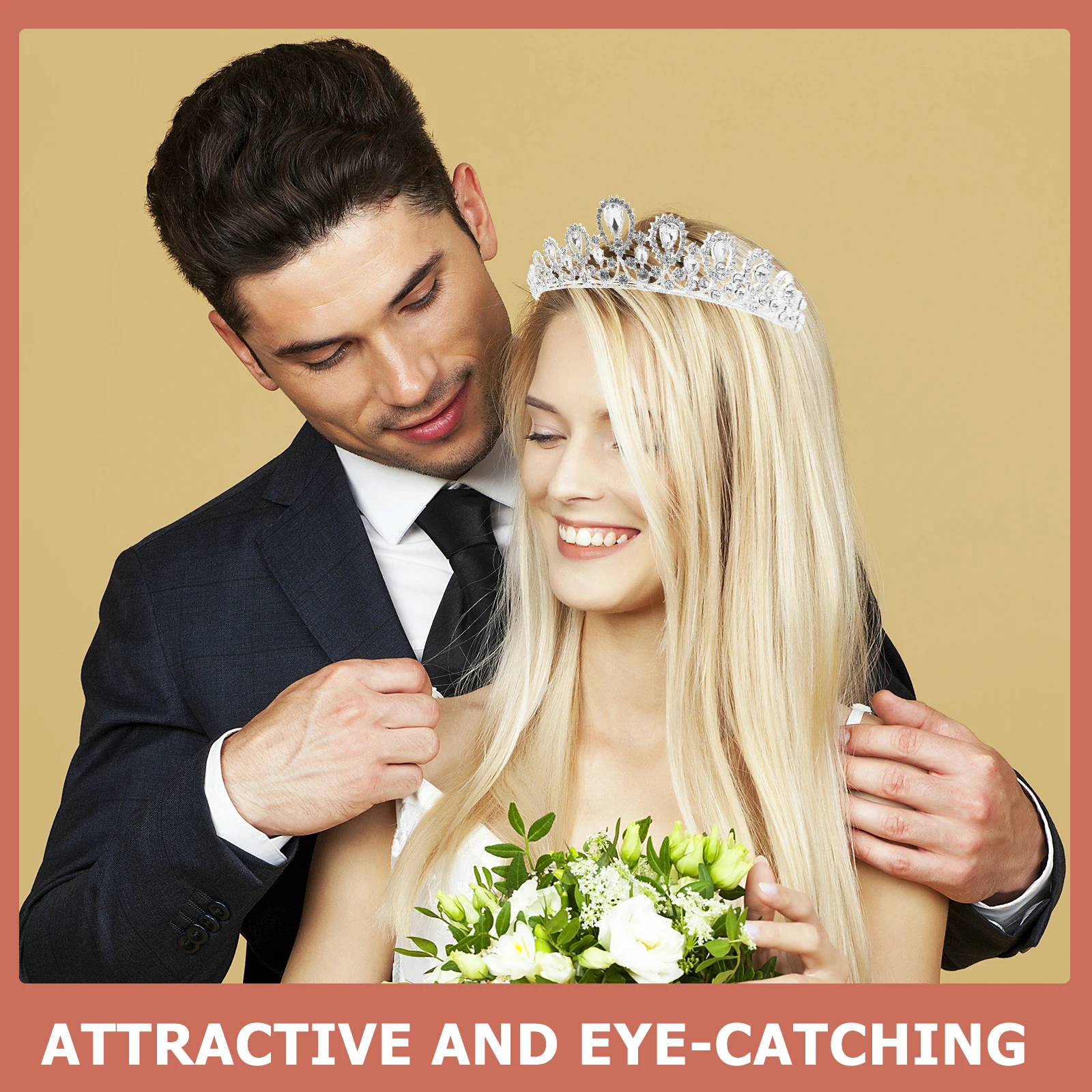 

Bridal Rhinestone Headband Thick Diamonds Women Tiara Hair Accessories Prom Tiara For Women Wedding
