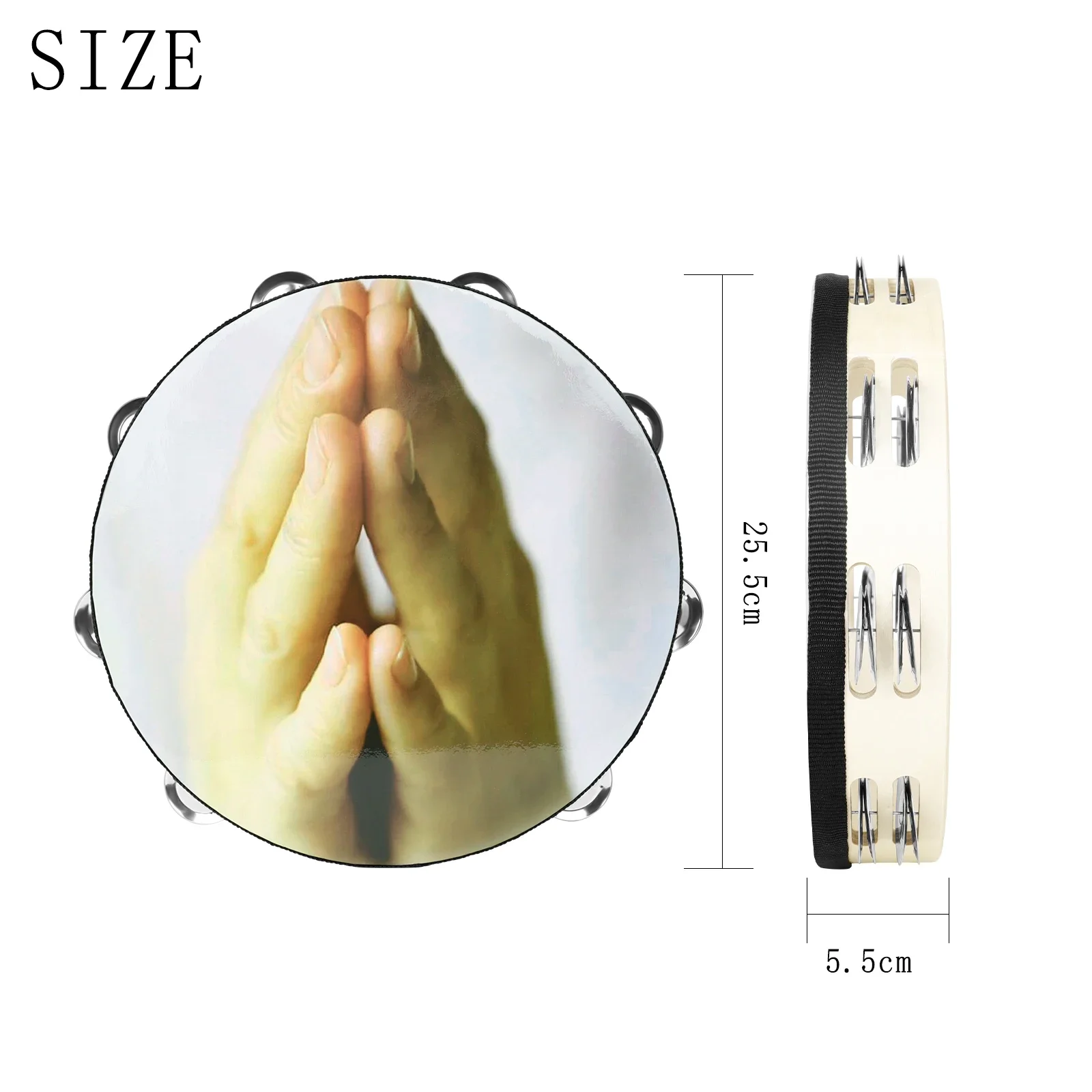 Pandereta de mano IRIN, tambores de Palma de doble fila de 10 pulgadas, instrumentos musicales de fiesta KTV, instrumento Musical de percusión segura