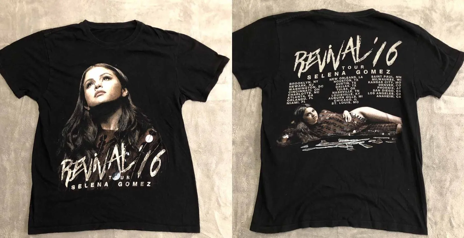 Selena Gomez 2 Sides 2016 Revival Tour Shirt Black Unisex S-5XL KY149