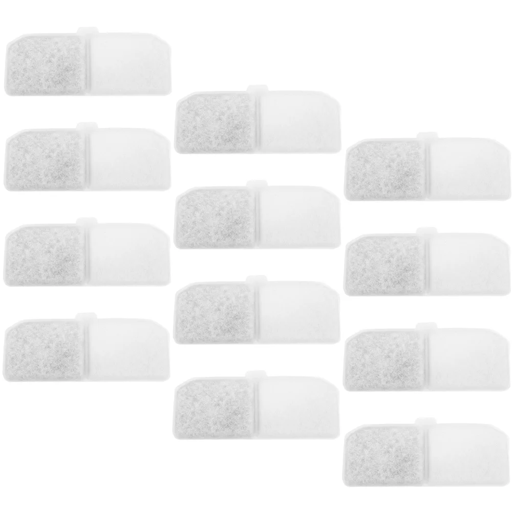 

12Pcs Pet Waterer Filter Replacement High Grade Cotton Mats Efficient Impurity Catcher for Dog Cat Water Dispenser Fountain