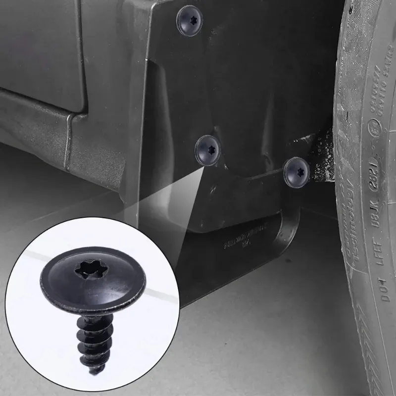 10-100 шт. винты для кузова автомобиля, брызговик для VW Golf, металлический саморез, заклепка, черный крепежный болт, крестообразный саморезы Phillips