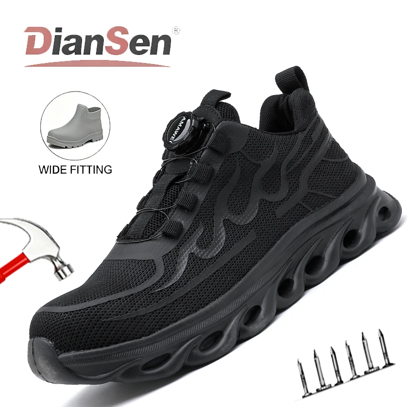 

Men's Work Safety Boots Steel Toe Safety Shoes Non-Slip Construction Work Shoes Anti-smash Puncture-Proof Industrial Shoes