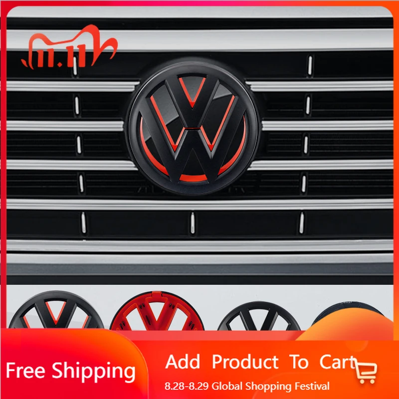 

VW для VOLKSWAGEN VW 2026 Новые 2 шт. значки передней решетки автомобиля, эмблема заднего багажника, крышки, наклейка с логотипом для VW Volkswagen Golf 6 gol