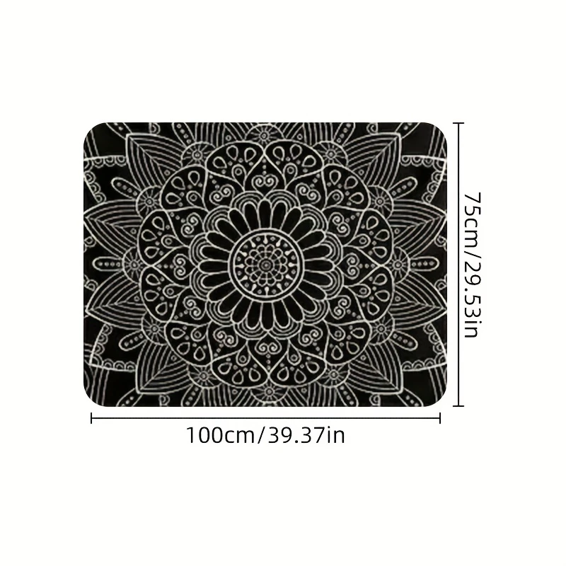 VIKAMA Mandala Trunk Mat Stain Resistant Non Slip Bohemian Universal Boot Liner Car Interior Decor