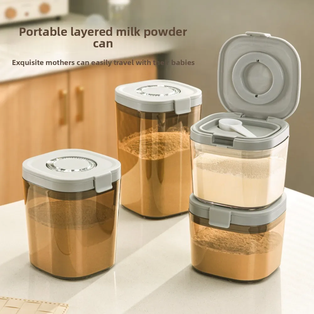 

Coffee Bean Can Milk Powder Jar Box 800ml/1300ml/1800ml Reusable Food Sealed Box Stackable Food Grade Airtight Container Home