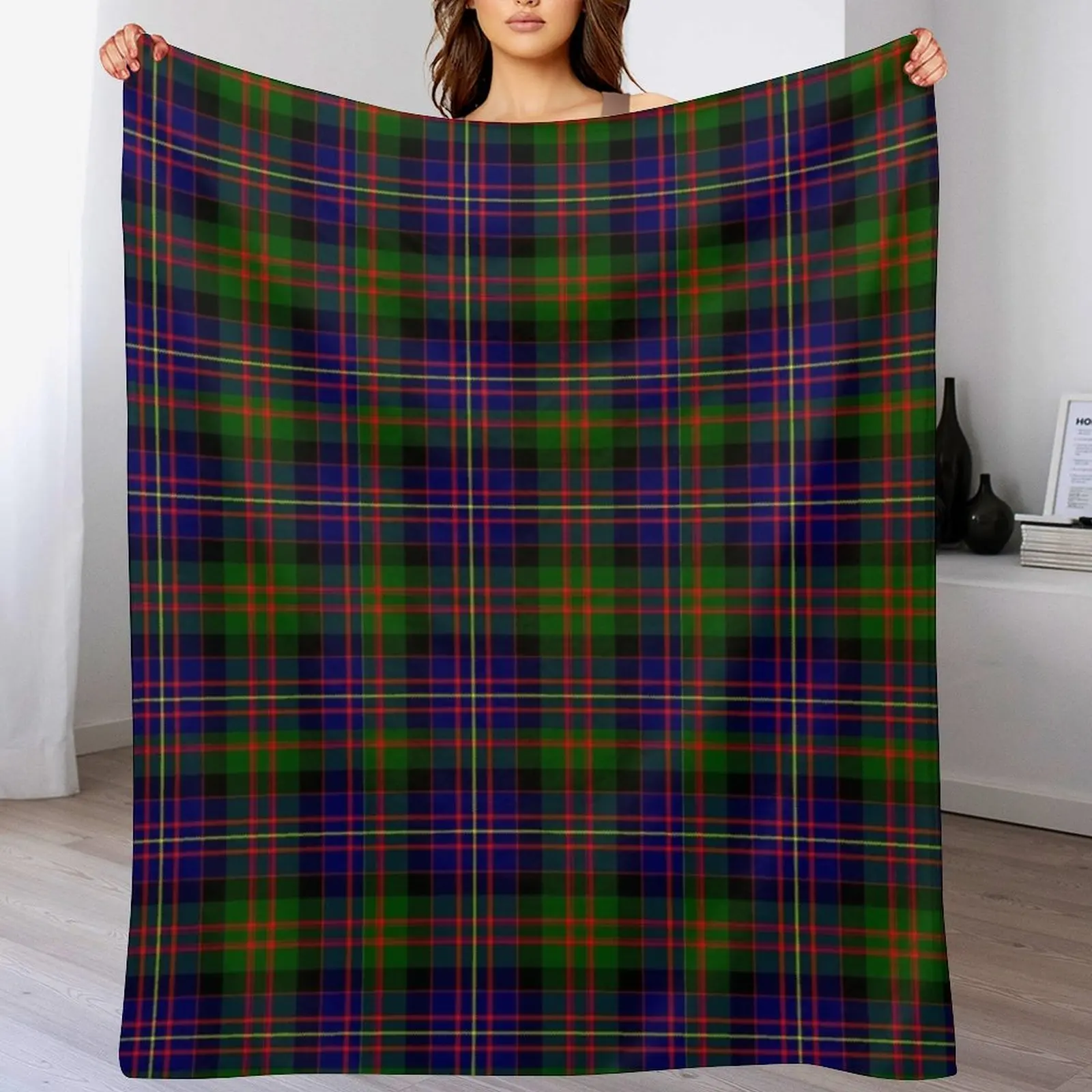 

Clan Chalmers Tartan Throw Blanket Air Conditioner Soft Blanket for Office Home