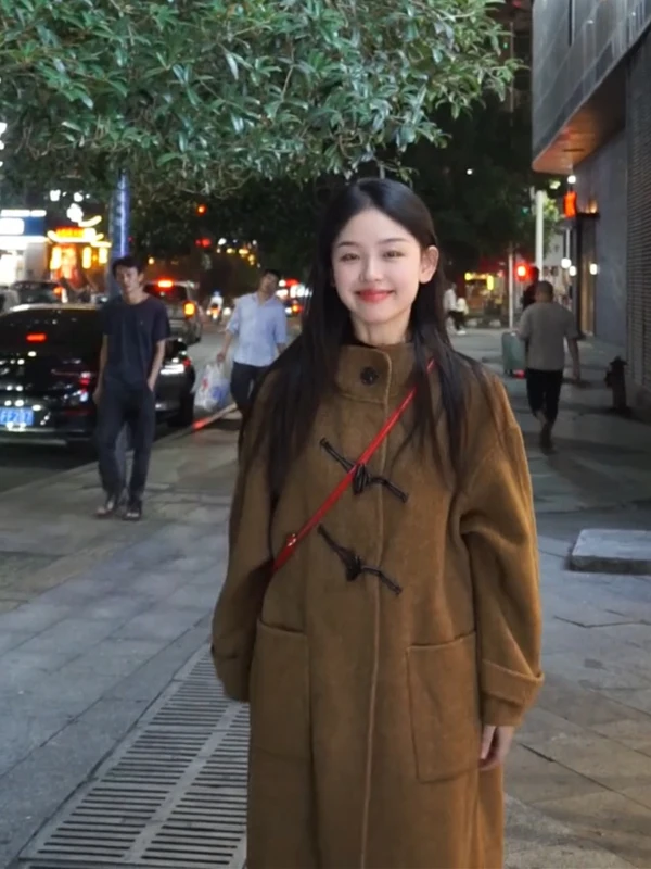 

plus Size Korean Sle Vintage Unique Buttoned Woolen Coat Women's Spring Autumn ular Mid-Length Sweater Jaet