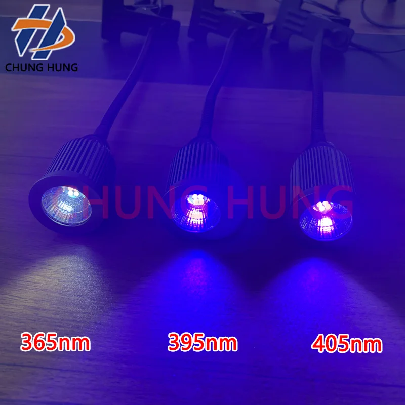 10W 365nm 395nm High-Power UV Curing Lamp UV Shadowless Adhesive Ink Resin Green Oil Mobile Phone Maintenance UV LED Curing Lamp