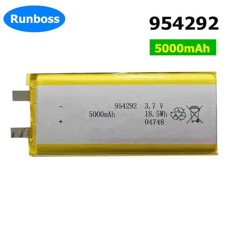 1-10 szt. 3.7V 5000mAh 954292 bateria litowo-polimerowa litowo-jonowy do zasilanie mobilne słonecznej do ładowania skarbów tablet z kamerą GPS DVD