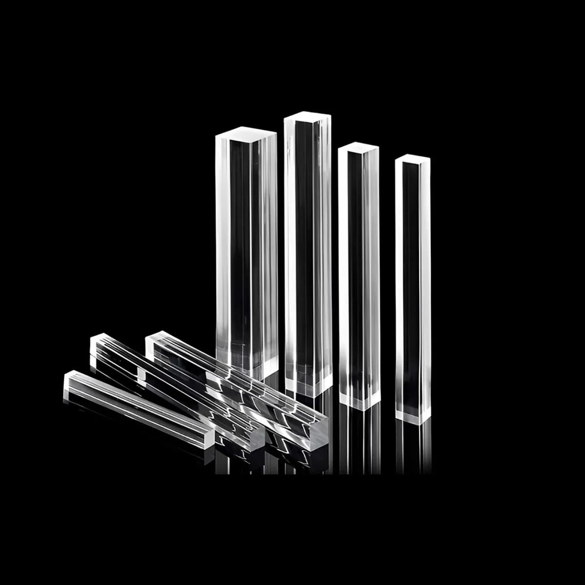 Transparent Clear Extruded Acrylic Square Bar Plastic Rod PMMA Plexiglass