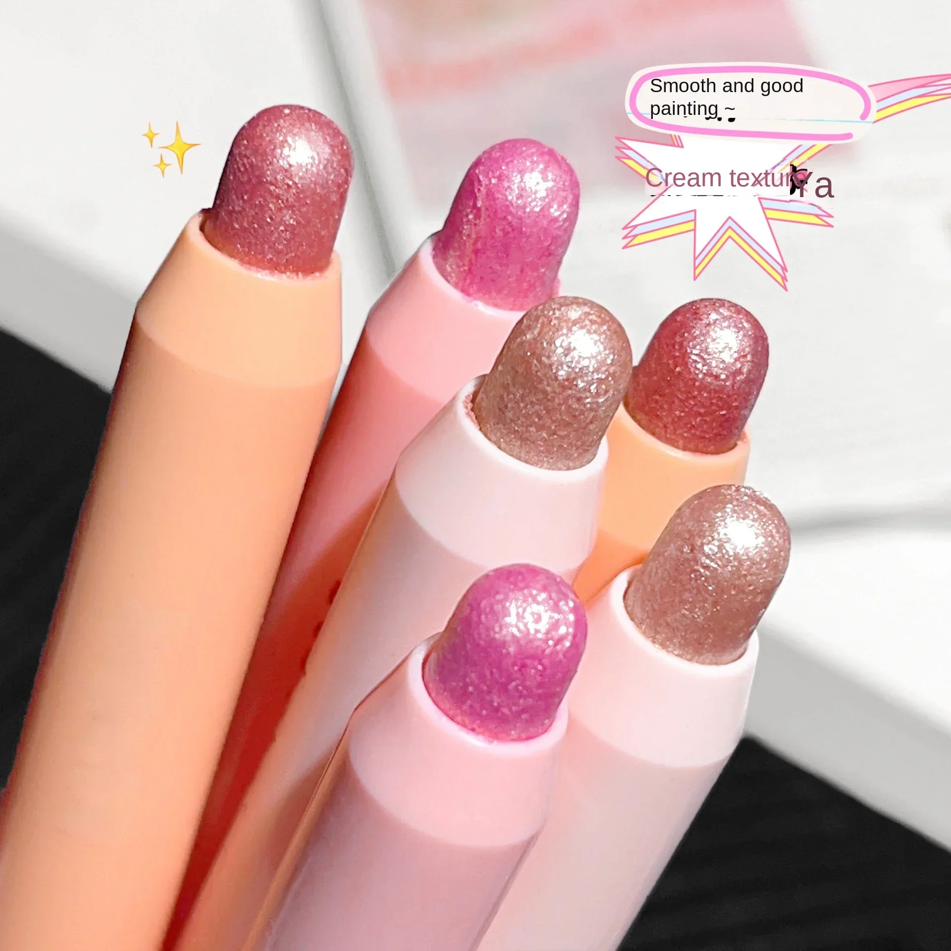 Pearlescent Eyeshadow Stick Pencil Glitter Eyeshadow Waterproof Shimmer Silkworm Liner Pen High-gloss Cosmetics Beauty Makeup