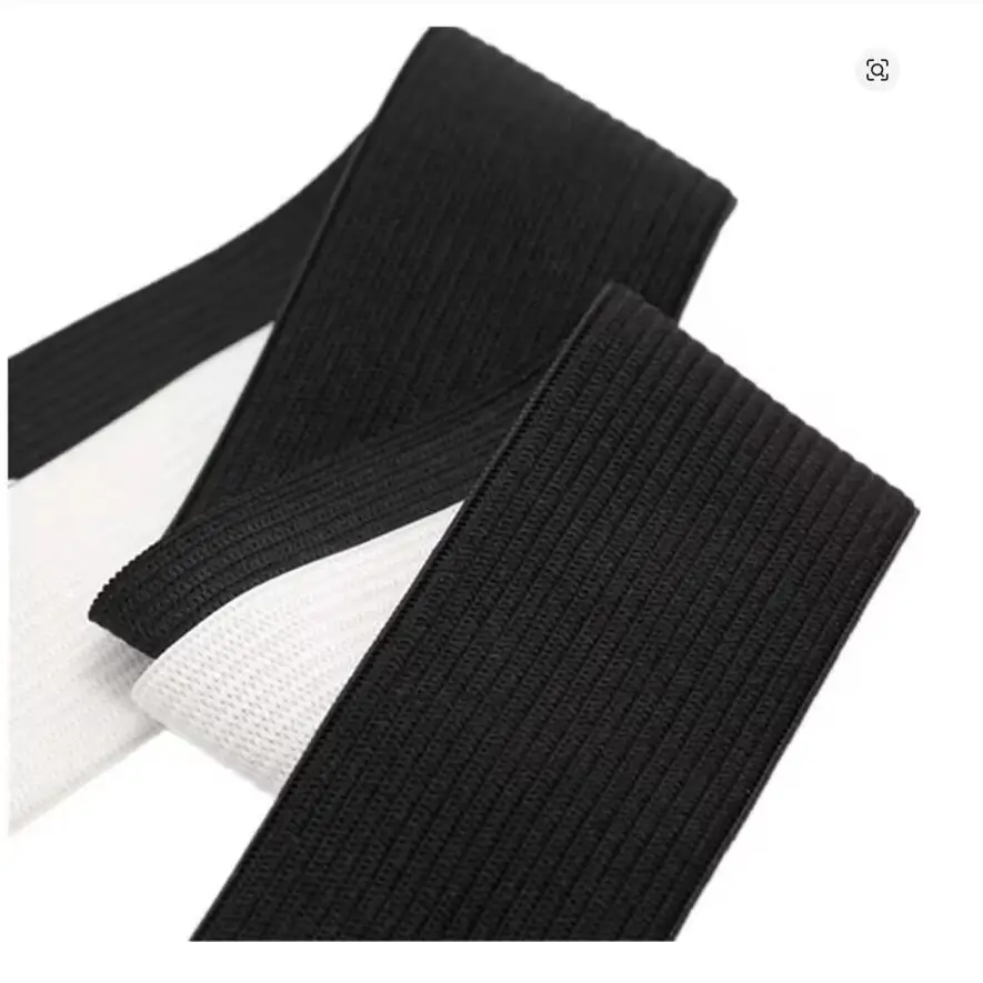 4~8 Meter 20mm/25mm/30mm/35mm/40mm/45mm/50mm Schwarz-Weiße Nylon Hochelastische Bänder für Kleidung und Hosen Nähzubehör – Detail 5