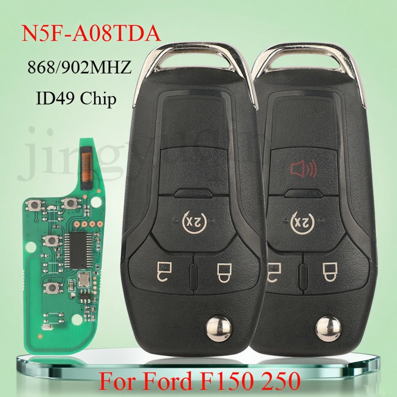 

Jingyuqin 3/4BTN дистанционный ключ N5F-A08TDA 868/902 МГц FSK PCF7945P/HITAG PRO 49 чип брелок без ключа для Ford F150 250 2015-2020