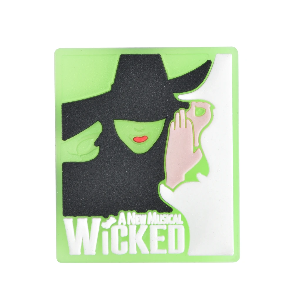 1pcs New Design Horror Movie Shoe Charms Black Green Witch Shoe Decoration Black Magic Style Clog Charms Kids Adults Gifts