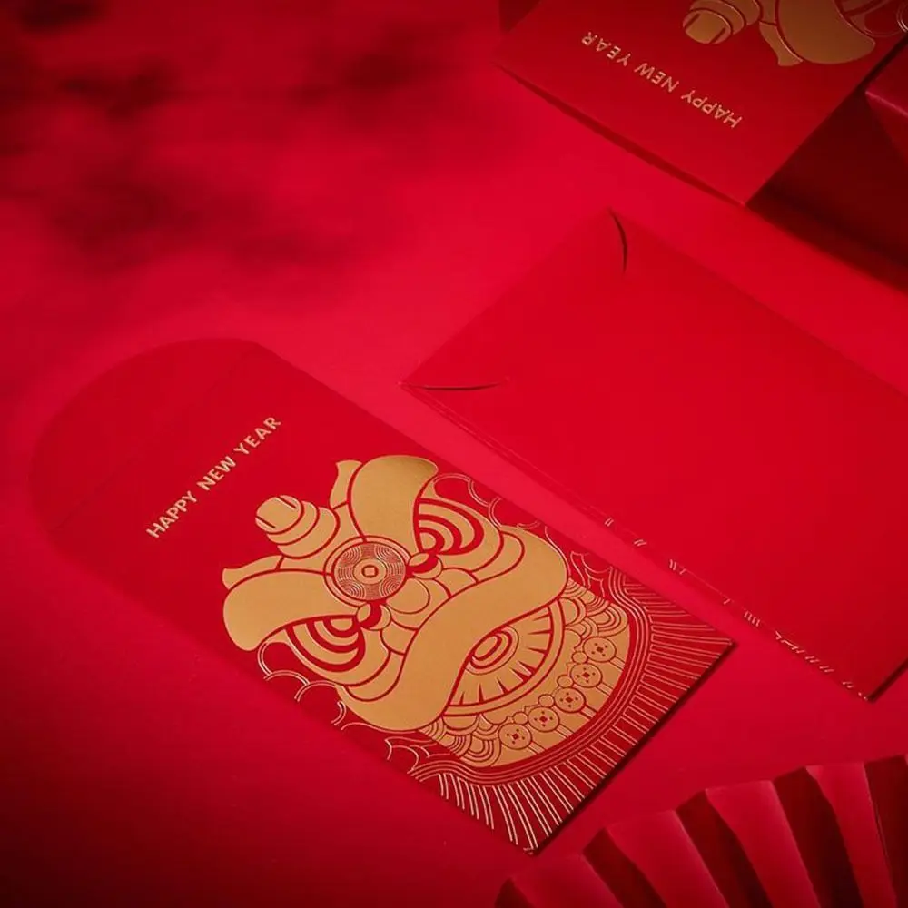 Chinese Stijl Draak Jaar Rode Envelop Grappig Feestelijk Nieuwjaar Geld Rode Envelop Verdikte Hongbao Lucky Money Bag Bruiloft