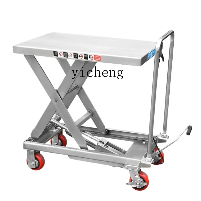 

ZF Stainless Steel Hydraulic Lifting Flat Wagon Lift Truck Lift Cart Manual Loading and Unloading