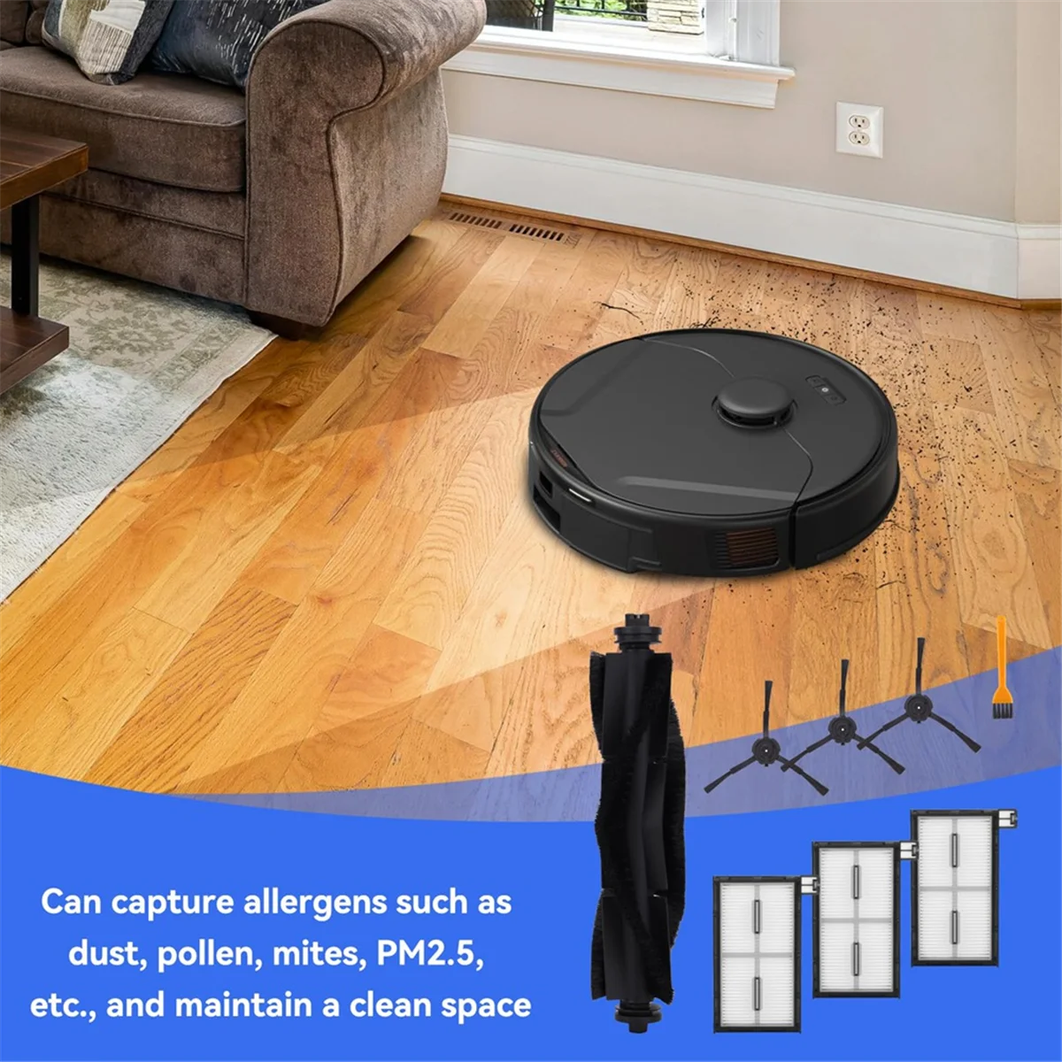 X8 로봇 진공 청소기 교체 부품용 A20M - X8 Pro 액세서리 키트, 메인 브러시, 필터, 사이드 브러시