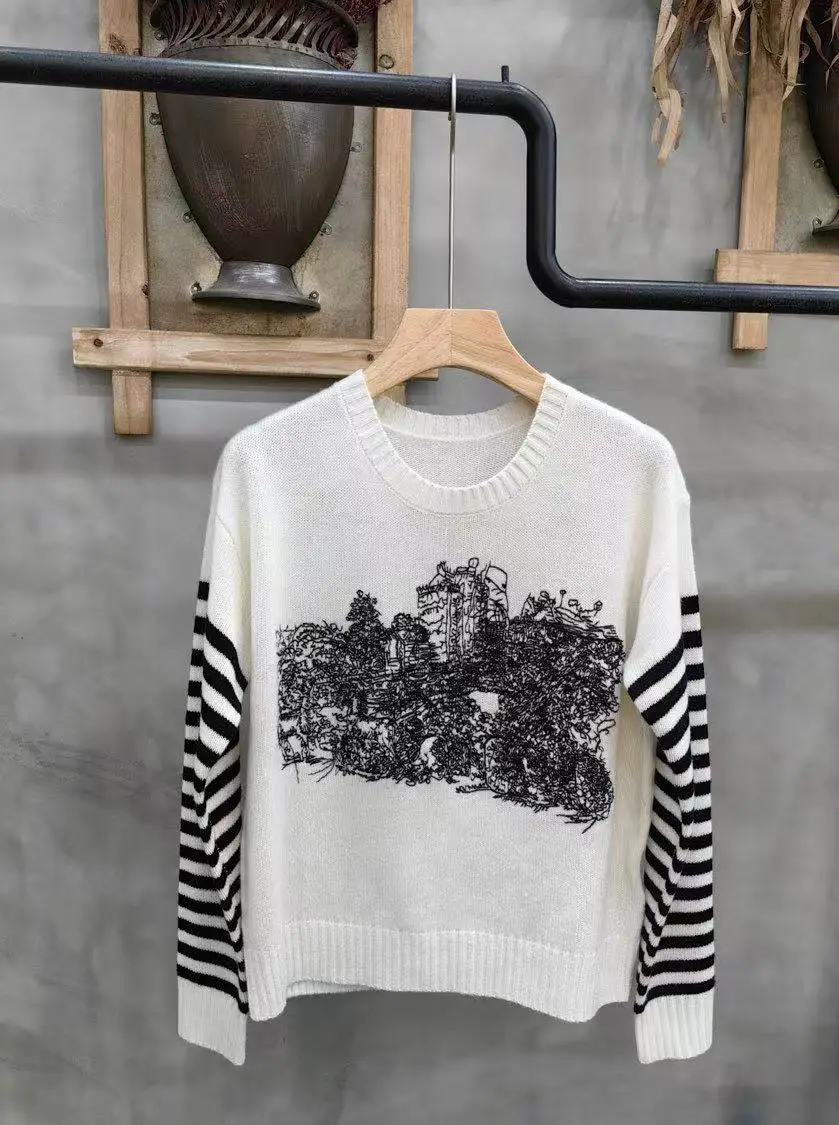 R1174 Fashion women's Sweaters 2024 Runway Luxury famous Brand European Design party style women's Clothing