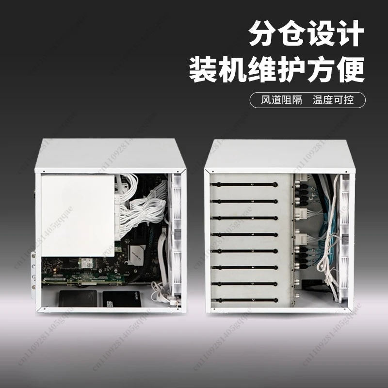 Sagittarius 8-Positionen NAS-Gehäuse mit Rückwandplatine, ATX-Netzteil, MATX, Full-Height PCIe, AIO-Speicher, UNRAID – Detail 3