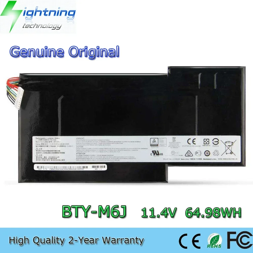 

Оригинальный аккумулятор для ноутбука BTY-M6J 11,4 В 64,98 Втч для MSI GS63 GS63VR GS73 GS73VR 6RF Stealth Series BTY-U6J