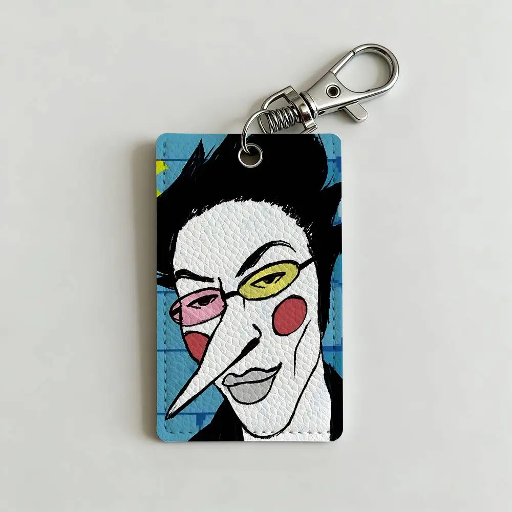 Game D-Deltarune Spamton Card Holder Keychain Badge Holder Card Pass Hang Rope Lariat Lanyard for Key Rings Accessories Gift