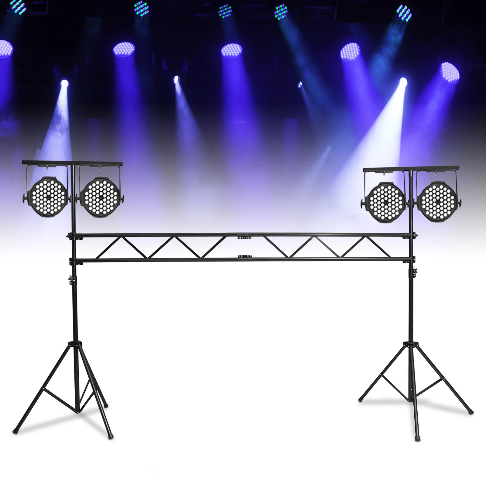 Portable DJ Lighting Truss/Stand w T-Bar Trussing Stage System W/Updated Connection System All Metal Parts