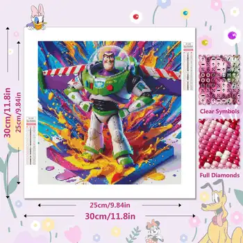 迪士尼DIY 5D鑽石畫巴斯光年全鑽馬賽克卡通刺繡玩具總動員適合初學者家居裝飾 6 最佳銷售 巴斯光年原版 - №5