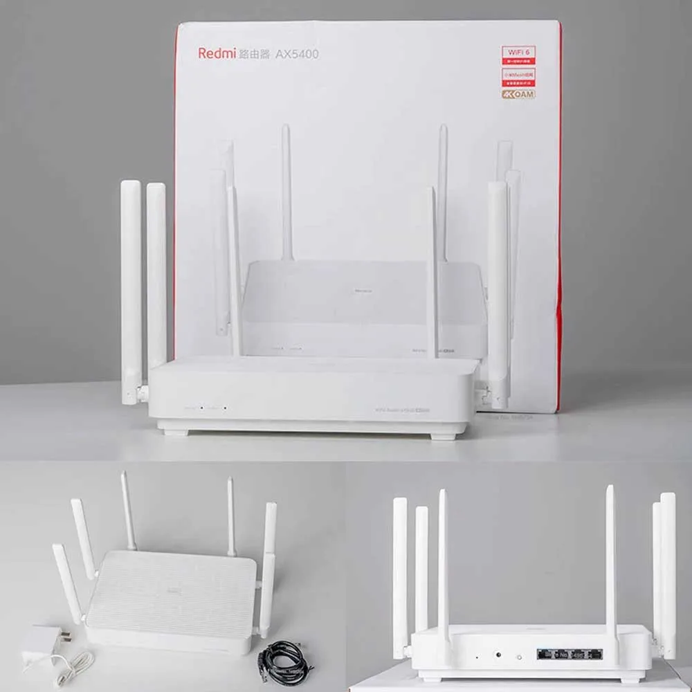 Original Xiaomi Redmi Wifi AX5400 Router WiFi 6 Plus Mesh System 160MHz High Bandwidth 512MB Memory for Home Work With Mijia App