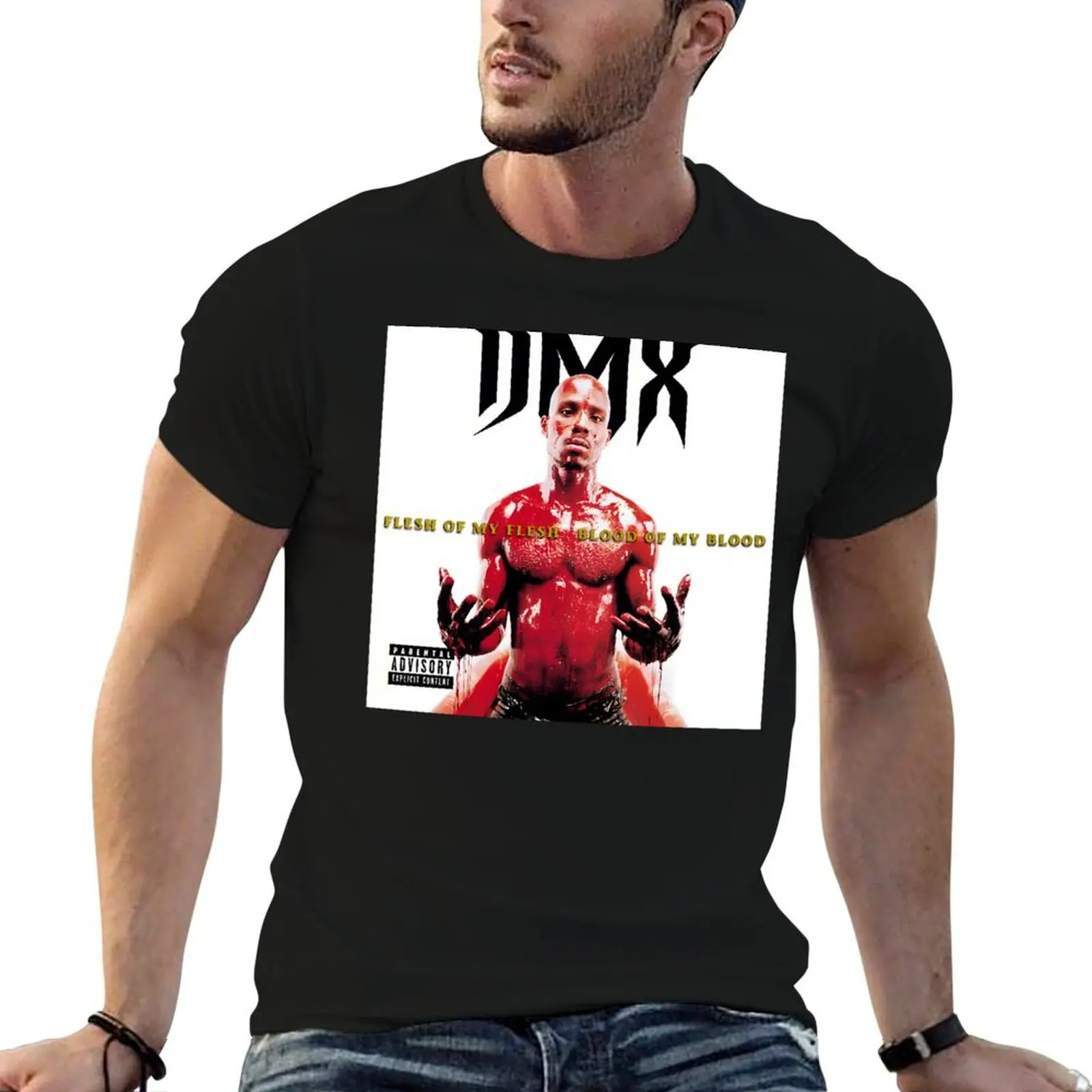 Flesh Of My Flesh, Blood Of My Blood': Camiseta de hip-hop de lujo para hombre de DMX, camiseta de diseñador para hombre