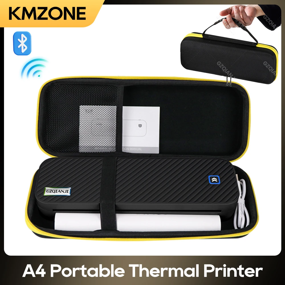 

A4 Portable Thermal Printer,Supports 8.26"x11.69" A40 Thermal Paper,Wireless Bluetooth Mobile Travel Printers for Car & Office