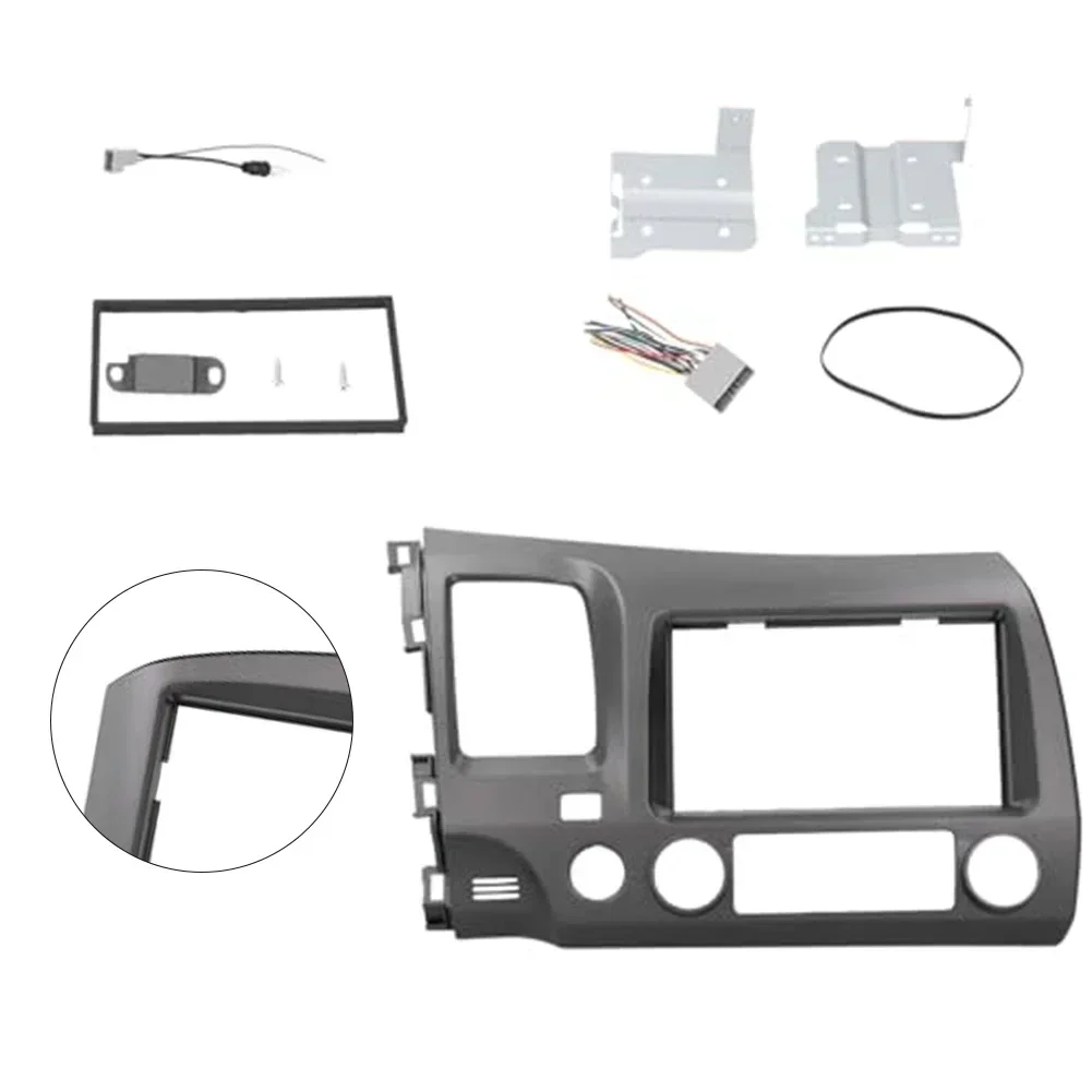2Din Car Stereo Frame Car Radio Stereo Installation Frame Car Radio Frame ABS Plastic Material Streamlined Installation Process