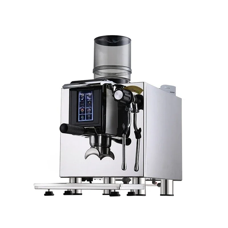 Coffee machine commercial Italian double boiler, semi-automatic small grinding integrated