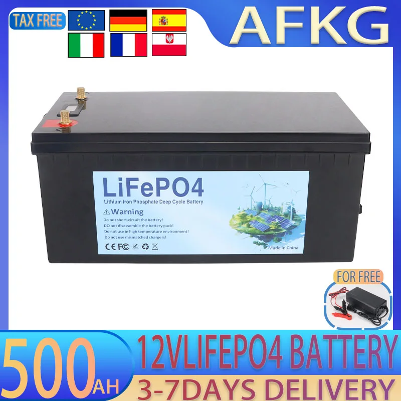 24V 12V 500Ah 150AH LiFePO4 Battery 8s 4s Lithium Iron Phosphate Solar Energy RV Camping Batteries EU 3-7 Days Delivery