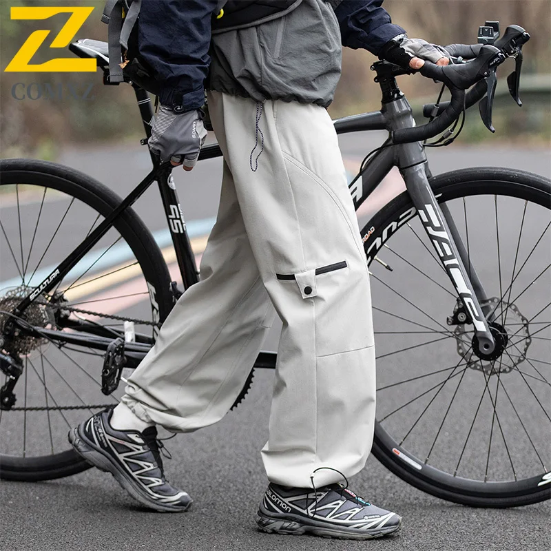 New Men's Soft Cargo Pants 2025 Autumn Vintage Lightweight Sweatpants Utility Outdoor Camping Cycling Essential Comfort Pants