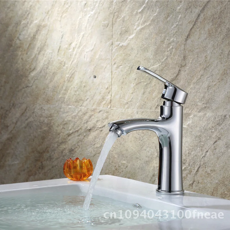 

Смеситель для раковины Septwolves с одним отверстием и переключателем горячей и холодной воды, материал ABS, современный минималистичный смеситель для раковины в ванной комнате с