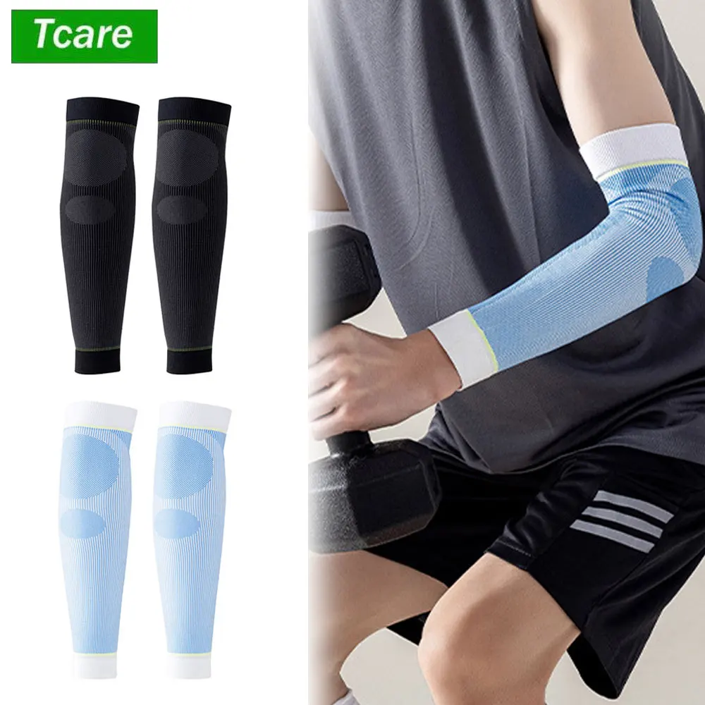 

1Pair Sports Compression Arm Sleeves, 20-30 Mmhg Non-Slip Breathable Elbow Braces for Tennis Elbow,Workouts,Arthritis,Lymphedema